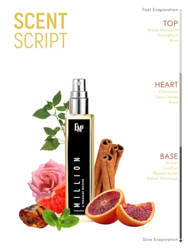 Image of EM5 Million Perfume for Men | Amber Woody Fresh Spicy Fragrance | Eau de Parfum Spray | Luxury Gift for Men | 15 ml
