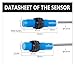 DQYEIGEQ M12 High Sensitivity Flush Non-Flush NPN Normally Open Plastic Pipe Connector Capacitive Proximity Sensor Industrial(M12 Flush NPN NO-Sn:2mm)