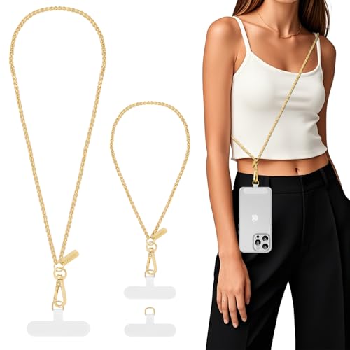 MoKo Handykette Universal, Verstellbar Schlüsselband mit Handschlaufe, Handy Lanyard für iPhone, meisten Smartphones