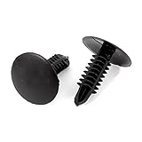 XMHF 100Pcs 4.7mm Hole Plastic Rivets Fastener Push Clips Black for Car Auto Fender