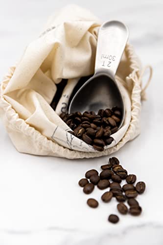 Airscape Stainless Steel Coffee Scoop - Perfectly Proportioned Ergonomic Spoon, 2 Tablespoon Capacity, Fits Inside Airscape Canisters (Brushed Steel) #TOP5