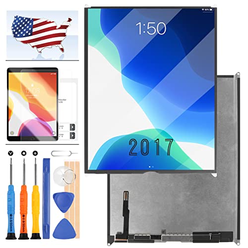 Screen Replacement for iPad 5 2017 9.7inch / iPad Air 1st LCD Display for A1822 A1823 / A1474 A1475 A1476 LCD Panel Repair Parts Kits,Included Free Tools +Tempered Glass