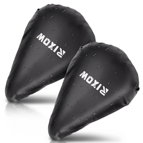 RIXOW 2 Piezas Impermeables Funda Sillin Bicicleta, Fundas Impermeables para Asientos de Bicicleta, Resistente al Desgarro, Elástica Cubierta de Lluvia para MTB, Bici de Trekking, Bici de Carretera