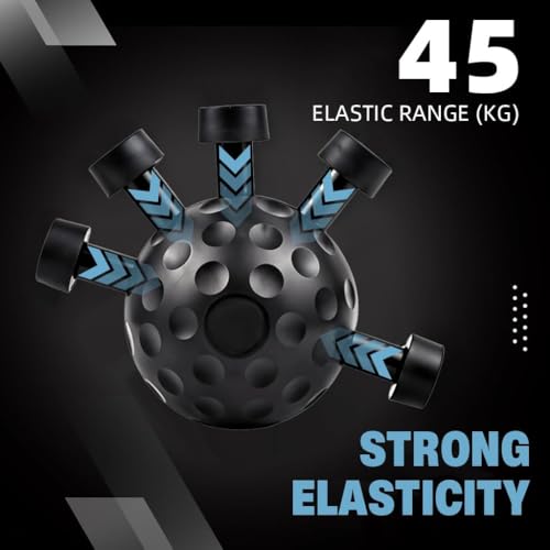 Image of Hand Grip Strengthener Ball - 20-45KG Resistance, Ergonomic Finger Exerciser for Athletes, Climbers, Musicians, Stress Relief, Therapy & Grip Training..1 Psc (Multicolor)