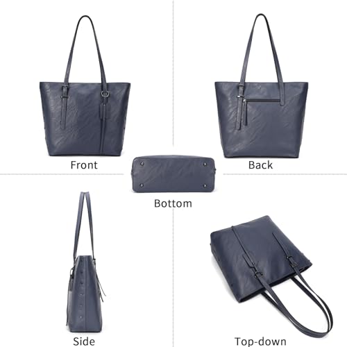 Image of KL928 Handbag for Women Tote Bag PU Leather Large Shoulder Bag Top Handle Satchel Purses 2Pcs Set