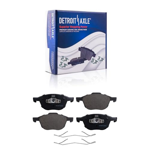 Image of Detroit Axle - Brake Kit for 2004-2013 Mazda 3, 2010-2013 Sport, Drilled & Slotted Rotors and Ceramic Brakes Pads Replacement: 11.81 inch Front 11.02 inch Rear Rotors