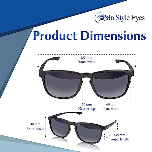 In Style Eyes Notable Classic Bifocal Reading Sunglasses - Full-rimmed, Large Frame Bifocal Readers - Non-Polarized Lens4