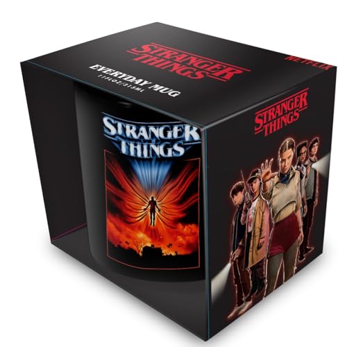 Pyramid International Stranger Things (The Rise of Vecna) 11oz/315ml Black Pod Mug Official Licensed Netflix Drinkware Ceramic Coffee Cup for Fans and Collectors One Size