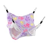 CORHAD 1個 ペットハンモック 小さなペット用ハンモック ペットマウスハンモック ペットケージハンモック 小さなペットケージアクセサリー ぬいぐるみ 紫の,Purple