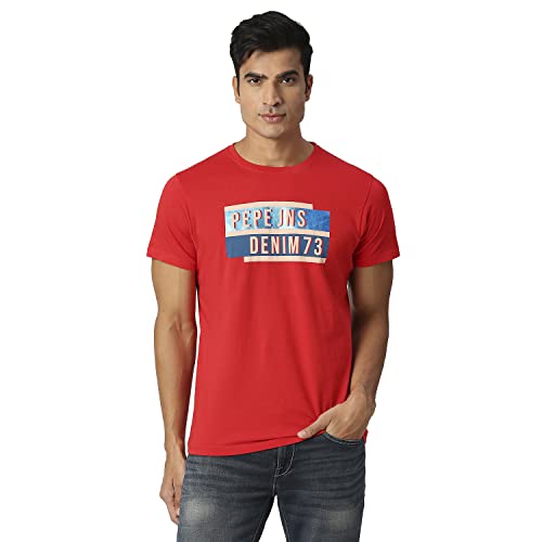 Image of Pepe Jeans Men Cotton Slim Fit T-Shirt