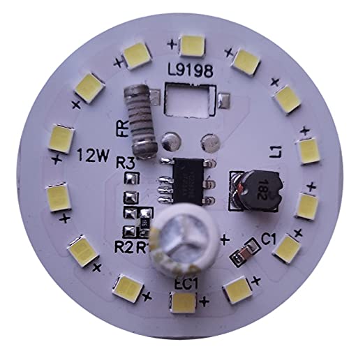 Khodiyar Online Store 12 watt Alpha DOB (Driver on Board) MCPCB LED Bulb Raw Material (White) Pack of 20 Pcs.