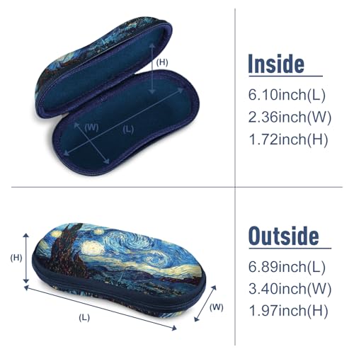 Image of FINTIE Sunglasses Case, Hard EVA Shell Shockproof Sport Glasses Case with Metal Carabiner Travel Zipper Eyeglasses Holder