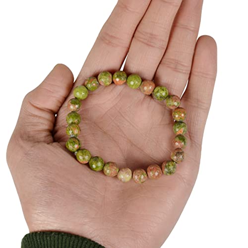 Image of Reiki Crystal Products Natural Crystal Stone 8 mm Faceted Diamond Cut Beads Bracelet for Men & Women | Reiki Charged Gemstone Bracelet | Multiple Stone Variants Available