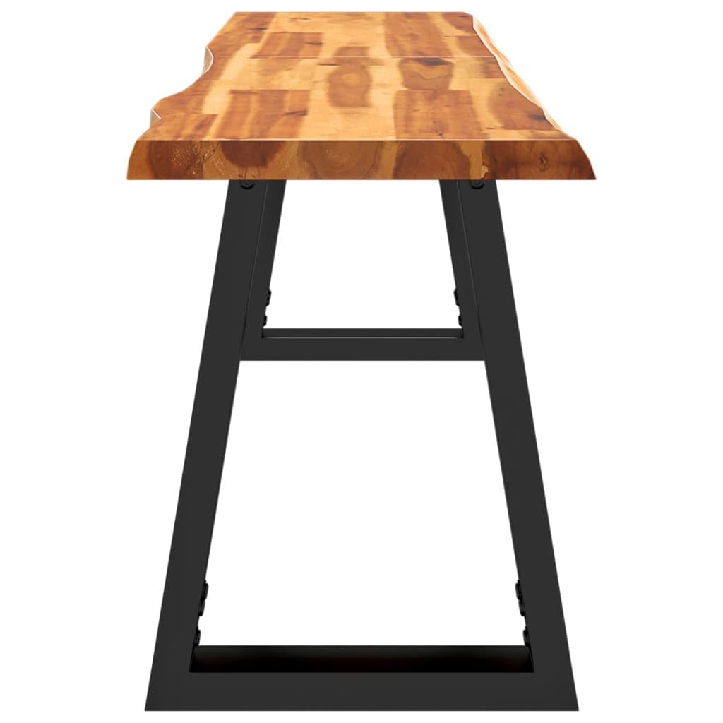 Banc avec bord vivant 140 cm bois d acacia massif