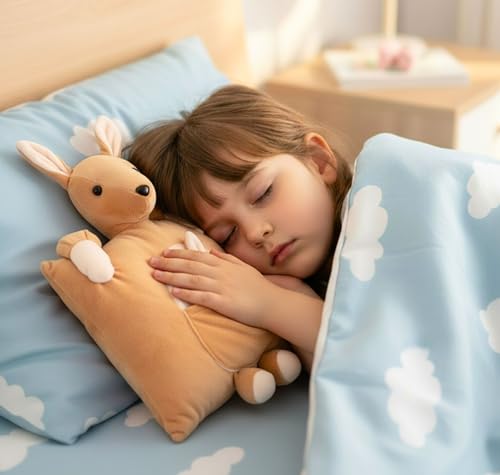 Image of Tickles Kangaroo Cushion Stuffed Soft Plush Toy for Kids Boys & Girls (Size: 35 cm Color: Brown 35 cm)