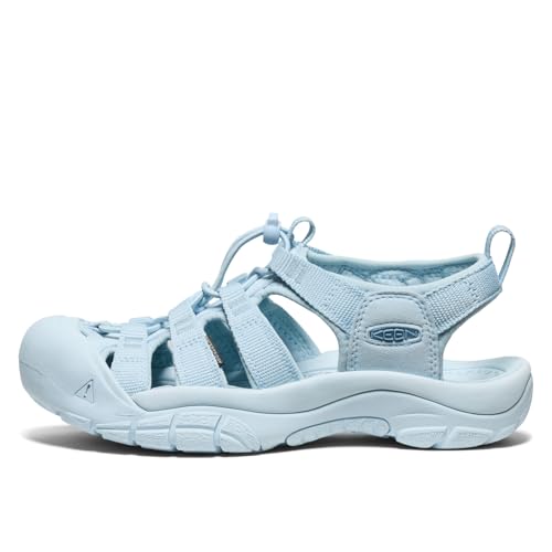 KEEN Women's Newport H2 Closed Toe Water Sandals, Monochrome/Skyway, 103