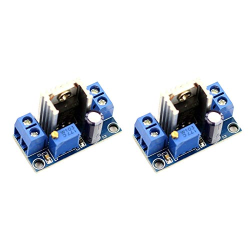 DEVMO 2PCS LM317 DC-DC Converter Buck Step-Down Circuit Board Module Linear Regulator Adjustable Voltage Regulator Power Supply