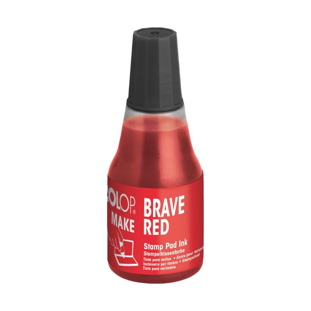 COLOP Ricarica per tampone MAKE 25 ml, rosso brave