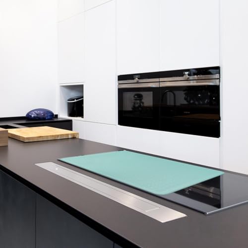 Stove Top Cover for Electric Stove - Silicone Stove Mat for Glass Top, Glass Cooktop Protector, XL Dish Drying Mats For Kitchen,Oven Covers for Electric Stove (Aqua,28 x 20)