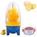 Batidor de Huevos Manual, Portátil Coctelera de Huevo con Cortador de Huevos, Huevos Manuales Mezclador Utensilios de Cocina para Hacer Huevos Dorados Duros (Plástico)