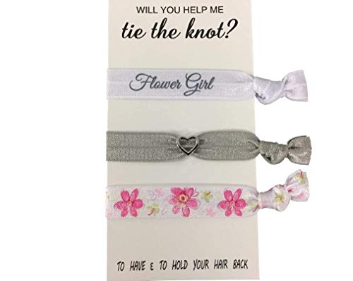 Custom Handmade Flower Girl Hair Ties, Will You Help Me Tie The Knot, Flower Girl Gift, Bridesmaid Accessory-Makes The Perfect Personalized Gift For Flower Girls #TOP28