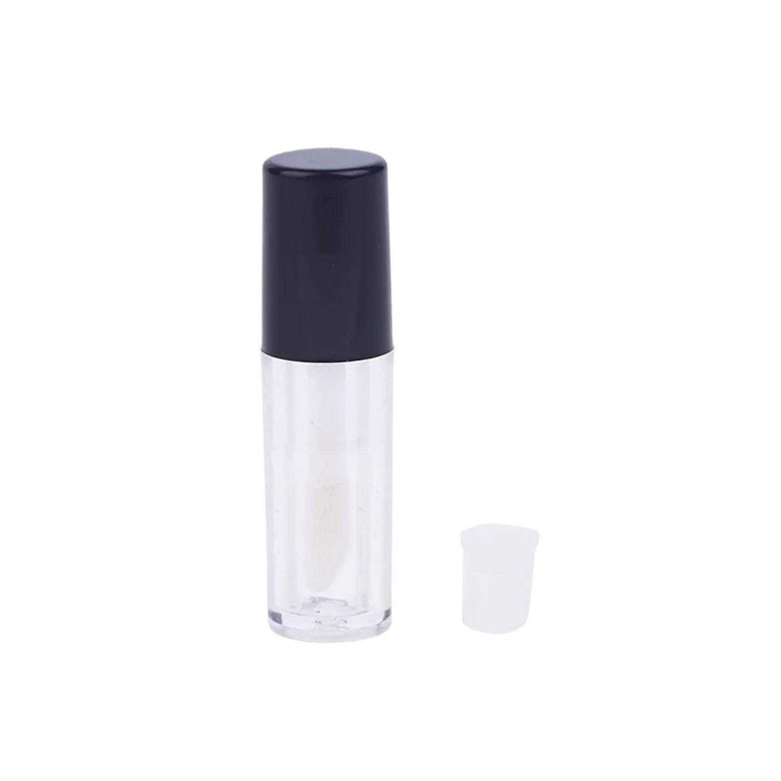 GIUPLOKID Empty Lip Balm Container, Empty Liquid Lipstick & Lip Gloss Tubes 50Pcs 1.2g Multicolor(Black)