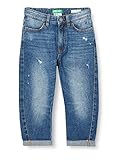 100 % coton United Colors of Benetton Pantalons 4UGJCE00D, Bleu Denim Clair 902, 160 Garçon