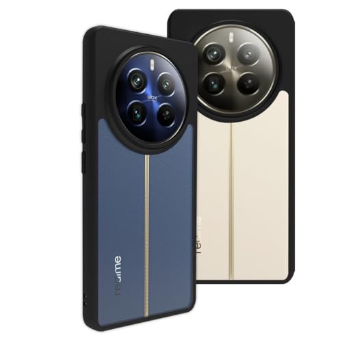 Image of KAPAVER Hybrid Series Back Cover Case Compatible with Realme 12 Pro /Realme 12 Pro Plus 5G(PC+TPU) (Black)