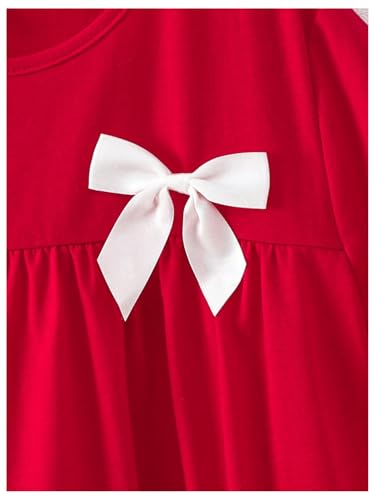 SweatyRocks Girl's Cute Bow Tee Shirt Crewneck Short Sleeve Pleated T Shirts4