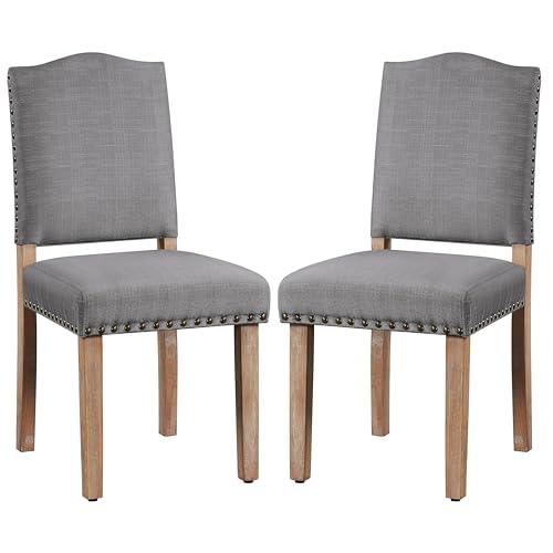 Yaheetech Juego De 2 Sillas De Comedor De Respaldo Alto, Sillas De Cocina Del Salón, Diseño Clásico Gris 92.5x57x46 Cm Yaheetech Juego De 2 Sillas De Comedor De Respaldo Alto, Sillas De Cocina Del Salón, Diseño Clásico Gris 92.5x57x46 Cm