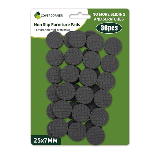 COVERCORNER Non Slip Furniture Pads 36 PCS 1", Anti Slip Furniture Pads