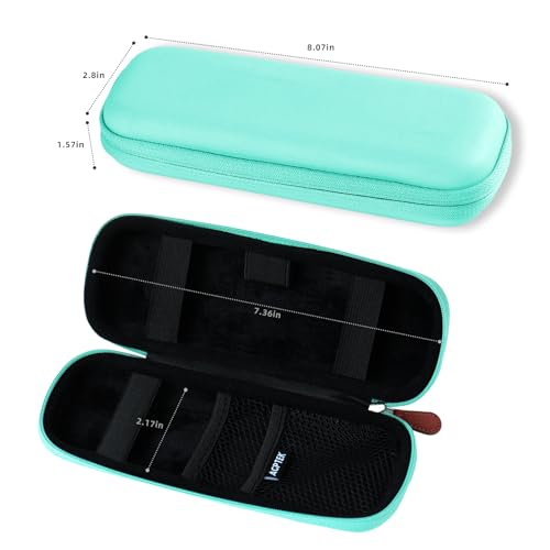 Image of AGPTEK Case Holder for Apple Pencil, Slim PU Hard Leather Carrying Pouch | for Apple Pen Accessories, MP3 Players, USB Cable, Earphone, Samsung Stylus iPad Pro Pen /Pencil, Recording Pen (Green)