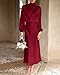BTFBM Womens Mock Neck Satin Dress Summer Fall 2025 Long Sleeve Lightweight Formal Wedding Party Maxi Cocktail Dresses(Deep Red, Small)