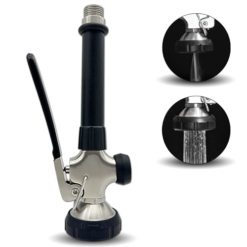 Achelous Pre Rinse Spray Commercial Sink Faucet Sprayer Dual Function,Spray Valve For Use In Commercial Kitchen Faucet,Stainless Steel Nickel Brushed Finished(Black)