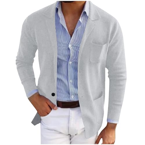 Men's Slim Fit Blazer Stylish Casual Office Work Sport Coats Long Sleeve Notched Lapel Suit Jacket with Pockets