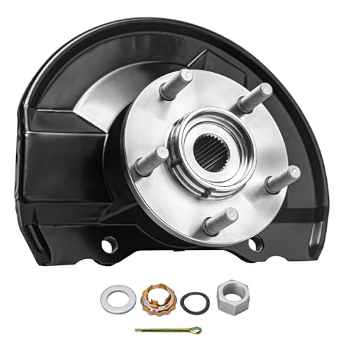 Image of Detroit Axle - Front Right Steering Knuckle for 2007-2017 Dodge Caliber Jeep Compass Patriot, Steering Knuckle & Wheel Bearing Hub Assembly 2008 2009 2010 2011 2012 2013 22014 2015 2016 Replacement