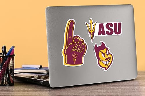 Image of Arizona State University Premium Vinyl Sticker Pack - Large Waterproof Decals for Laptop, Water Bottle, Tablet, Car, Skateboard & More - Officially Licensed ASU Sun Devils Set of 8