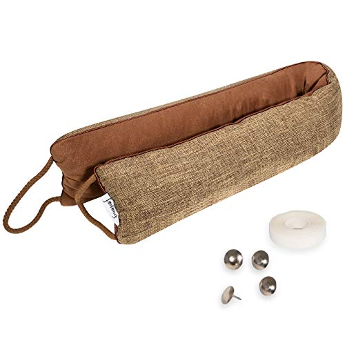 fowong Door Draft Stopper 36 Inch, Under Door Draft Blocker Noise Reducer Air Stopper Heavy Duty Door Bottom Insulation Sound Proof Cold Weather Door Snake Draft Blocker, Coffee