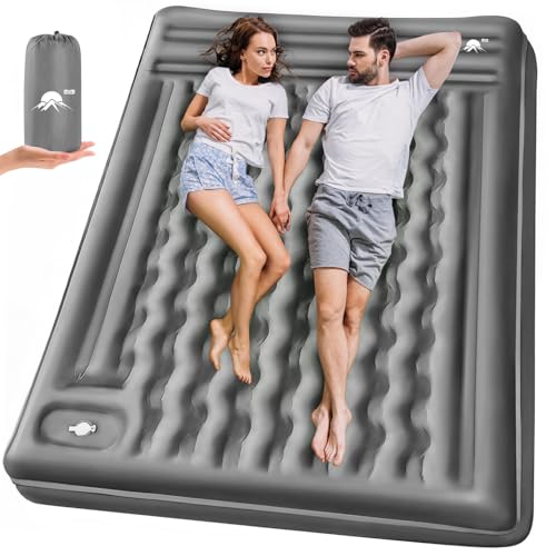 El Mejor Listado de Colchonetas en monterrey , tabla con los diez mejores. 45 WOTOW Doble Inflable Colchoneta Camping, 15cm 50D Tela Impermeable Ultra Grueso Colchón con Bomba de Pie Incorporada y Almohada, Colchón de Aire Plegable y Ligero para Acampar...