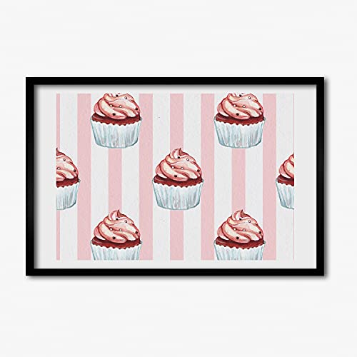 Cadre MDF 60x40 cm avec tableau moderne de muffiny pour cuisine