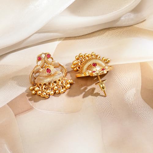 Image of Rubans Necklace Set Gold Plated Traditional Stylish Jewellery Gift for Women & Girls