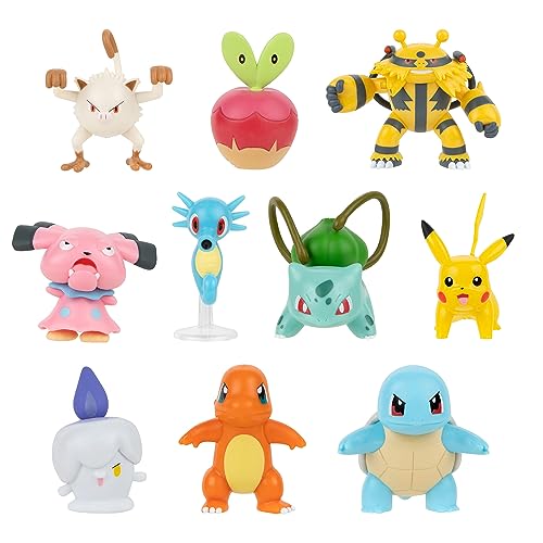 Pokémon Battle Figure 10 Pack – Nine 2-inch Battle Figures and One 4.5-inch Battle Figure by Pokémon - Used condition - US$28.26