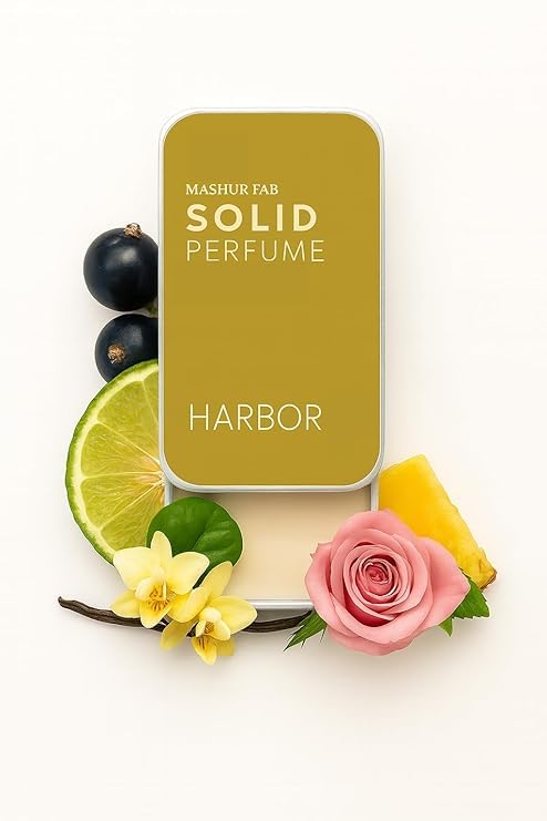 Image of Plant-Based Solid Perfume - Alcohol-Free Oud & Nomade - Non-Oily, Powerful Natural Scent for All Genders (HARBOR)