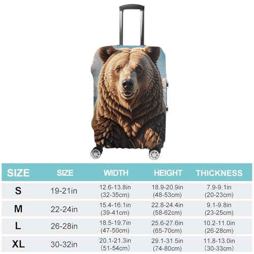 Travel Luggage Cover Elastic Suitcase Protector Anti-Scratch Washable Bear Luggage Sleeve Tsa Approved Carry on Covers Baggage Cover Fits 18-32 Inch Luggages2