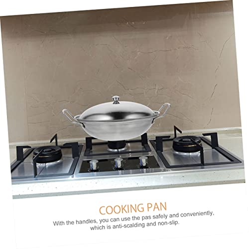 Happyyami Wok de Acero Inoxidable con Tapa y Doble Asa miniatura 4