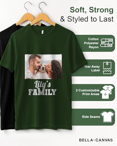 Bella Canvas Unisex Triblend T-Shirts - Custom Shirts Design Your Own Photo & Text, Name - Personalized Tee for Men & Women2
