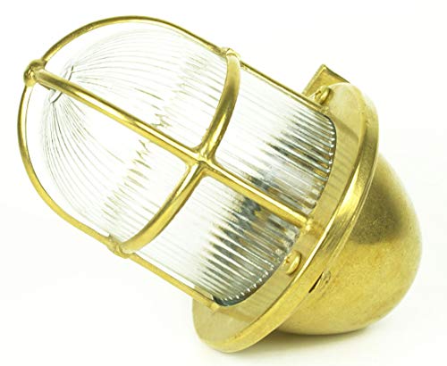 El Mercader del Mar Lámpara náutica en latón macizo de pared interior y exterior