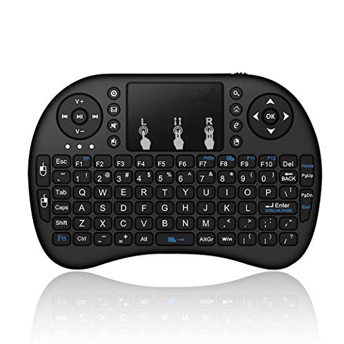 Mini Wireless Keyboard with Touchpad, 2.4Ghz Wireless Mini Handheld Remote Control Keyboard with Rechargeable Battery by Gecen Compatible with , Smart TV, Xbox, HTPC, PS3,etc.