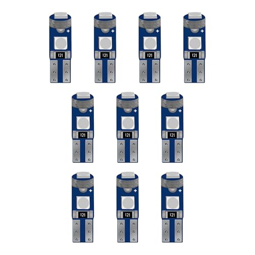 10 bombillas LED T5 para tablero de instrumentos, azul miniatura 1