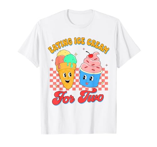 Pregnancy Announcement Mommy To Be Eating Ice Cream For Two